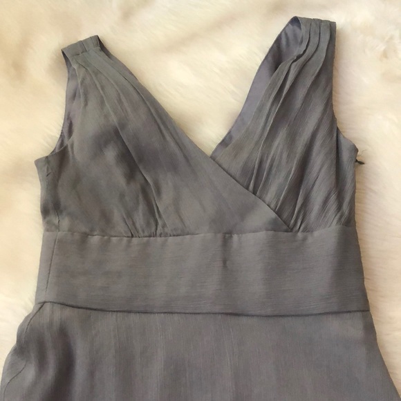 J.Crew silk cocktail party dress gray fully lined - Picture 2 of 8